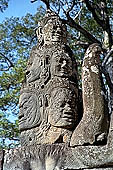 Angkor Thom - the South Gate - detail of the Naga